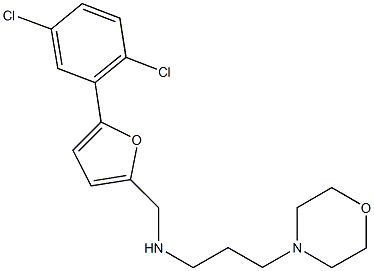 N-{[5-(2,5-dichlorophenyl)-2-furyl]methyl}-N-[3-(4-morpholinyl)propyl]amine 구조식 이미지