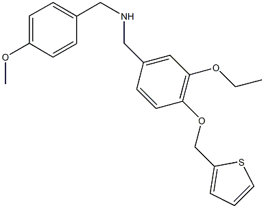 N-[3-ethoxy-4-(2-thienylmethoxy)benzyl]-N-(4-methoxybenzyl)amine Structure