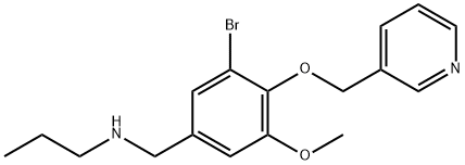 N-[3-bromo-5-methoxy-4-(3-pyridinylmethoxy)benzyl]-N-propylamine Structure