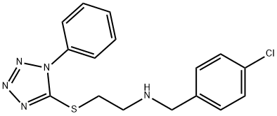 N-(4-chlorobenzyl)-N-{2-[(1-phenyl-1H-tetraazol-5-yl)sulfanyl]ethyl}amine Structure