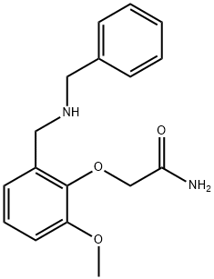 2-{2-[(benzylamino)methyl]-6-methoxyphenoxy}acetamide 구조식 이미지