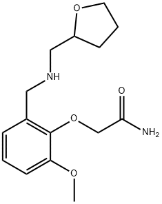 2-(2-methoxy-6-{[(tetrahydro-2-furanylmethyl)amino]methyl}phenoxy)acetamide 구조식 이미지