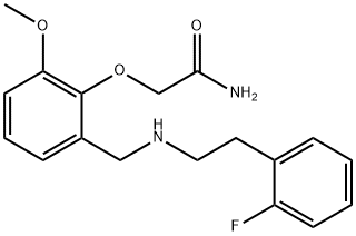 2-[2-({[2-(2-fluorophenyl)ethyl]amino}methyl)-6-methoxyphenoxy]acetamide 구조식 이미지