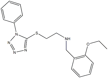 N-(2-ethoxybenzyl)-N-{2-[(1-phenyl-1H-tetraazol-5-yl)sulfanyl]ethyl}amine 구조식 이미지