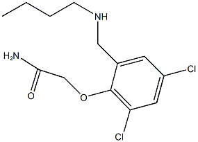 2-{2-[(butylamino)methyl]-4,6-dichlorophenoxy}acetamide Structure