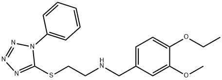 N-(4-ethoxy-3-methoxybenzyl)-N-{2-[(1-phenyl-1H-tetraazol-5-yl)sulfanyl]ethyl}amine 구조식 이미지