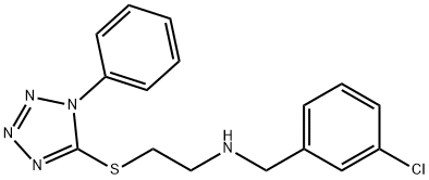 N-(3-chlorobenzyl)-N-{2-[(1-phenyl-1H-tetraazol-5-yl)sulfanyl]ethyl}amine Structure