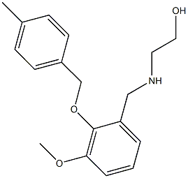 2-({3-methoxy-2-[(4-methylbenzyl)oxy]benzyl}amino)ethanol 구조식 이미지