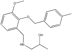 1-({3-methoxy-2-[(4-methylbenzyl)oxy]benzyl}amino)-2-propanol Structure