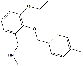 N-{3-ethoxy-2-[(4-methylbenzyl)oxy]benzyl}-N-methylamine Structure