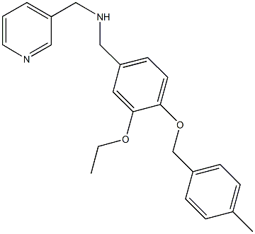 N-{3-ethoxy-4-[(4-methylbenzyl)oxy]benzyl}-N-(3-pyridinylmethyl)amine 구조식 이미지