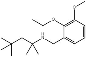 N-(2-ethoxy-3-methoxybenzyl)-N-(1,1,3,3-tetramethylbutyl)amine 구조식 이미지
