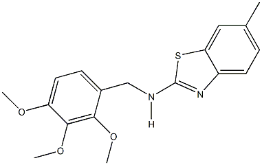 N-(6-methyl-1,3-benzothiazol-2-yl)-N-(2,3,4-trimethoxybenzyl)amine 구조식 이미지