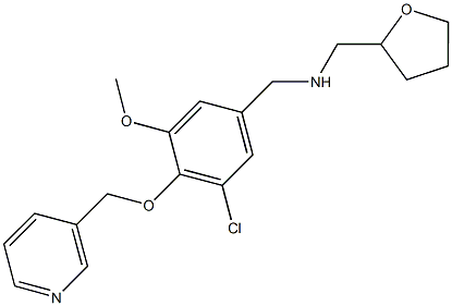 N-[3-chloro-5-methoxy-4-(3-pyridinylmethoxy)benzyl]-N-(tetrahydro-2-furanylmethyl)amine 구조식 이미지