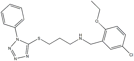 N-(5-chloro-2-ethoxybenzyl)-N-{3-[(1-phenyl-1H-tetraazol-5-yl)sulfanyl]propyl}amine 구조식 이미지