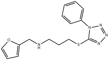 N-(2-furylmethyl)-N-{3-[(1-phenyl-1H-tetraazol-5-yl)sulfanyl]propyl}amine Structure