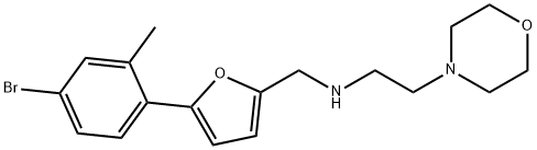 N-{[5-(4-bromo-2-methylphenyl)-2-furyl]methyl}-N-[2-(4-morpholinyl)ethyl]amine Structure