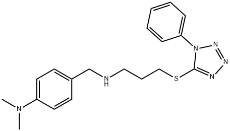 N-[4-(dimethylamino)benzyl]-N-{3-[(1-phenyl-1H-tetraazol-5-yl)sulfanyl]propyl}amine 구조식 이미지