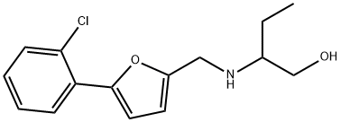 2-({[5-(2-chlorophenyl)-2-furyl]methyl}amino)-1-butanol 구조식 이미지