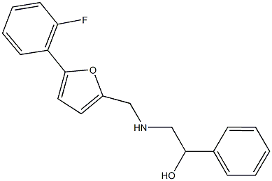 2-({[5-(2-fluorophenyl)-2-furyl]methyl}amino)-1-phenylethanol 구조식 이미지