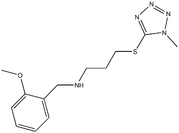 N-(2-methoxybenzyl)-N-{3-[(1-methyl-1H-tetraazol-5-yl)sulfanyl]propyl}amine Structure