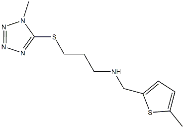 3-[(1-methyl-1H-tetraazol-5-yl)sulfanyl]-N-[(5-methyl-2-thienyl)methyl]-1-propanamine 구조식 이미지