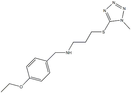 N-(4-ethoxybenzyl)-N-{3-[(1-methyl-1H-tetraazol-5-yl)sulfanyl]propyl}amine Structure