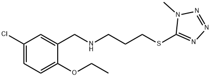 N-(5-chloro-2-ethoxybenzyl)-N-{3-[(1-methyl-1H-tetraazol-5-yl)sulfanyl]propyl}amine 구조식 이미지