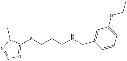 N-(3-ethoxybenzyl)-N-{3-[(1-methyl-1H-tetraazol-5-yl)sulfanyl]propyl}amine 구조식 이미지