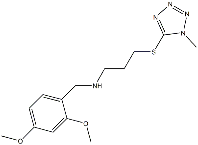 N-(2,4-dimethoxybenzyl)-N-{3-[(1-methyl-1H-tetraazol-5-yl)sulfanyl]propyl}amine 구조식 이미지