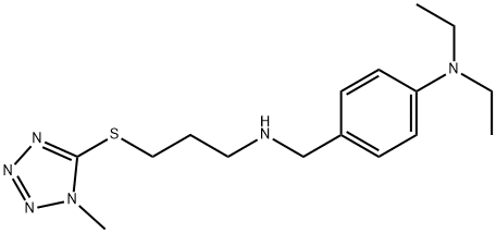 N-[4-(diethylamino)benzyl]-N-{3-[(1-methyl-1H-tetraazol-5-yl)sulfanyl]propyl}amine Structure