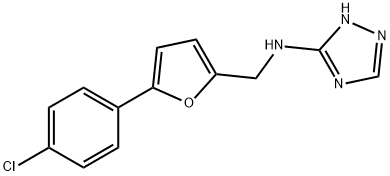 N-{[5-(4-chlorophenyl)-2-furyl]methyl}-N-(1H-1,2,4-triazol-3-yl)amine 구조식 이미지