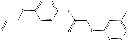 N-[4-(allyloxy)phenyl]-2-(3-methylphenoxy)acetamide 구조식 이미지
