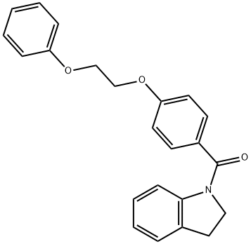 1-[4-(2-phenoxyethoxy)benzoyl]indoline 구조식 이미지
