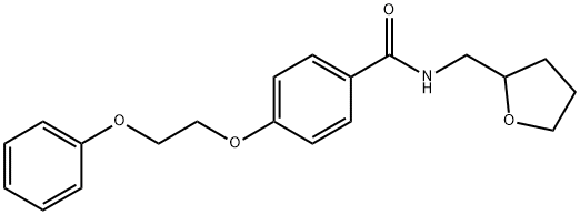 4-(2-phenoxyethoxy)-N-(tetrahydro-2-furanylmethyl)benzamide Structure