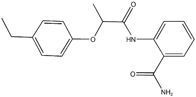 2-{[2-(4-ethylphenoxy)propanoyl]amino}benzamide Structure