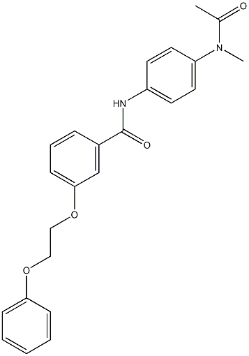 N-{4-[acetyl(methyl)amino]phenyl}-3-(2-phenoxyethoxy)benzamide 구조식 이미지