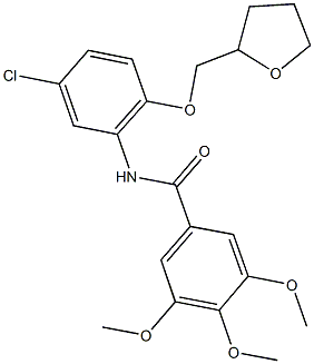 N-[5-chloro-2-(tetrahydro-2-furanylmethoxy)phenyl]-3,4,5-trimethoxybenzamide Structure