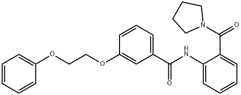 3-(2-phenoxyethoxy)-N-[2-(1-pyrrolidinylcarbonyl)phenyl]benzamide Structure