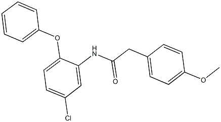 N-(5-chloro-2-phenoxyphenyl)-2-(4-methoxyphenyl)acetamide 구조식 이미지