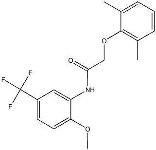 2-(2,6-dimethylphenoxy)-N-[2-methoxy-5-(trifluoromethyl)phenyl]acetamide Structure