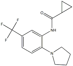 N-[2-(1-pyrrolidinyl)-5-(trifluoromethyl)phenyl]cyclopropanecarboxamide Structure