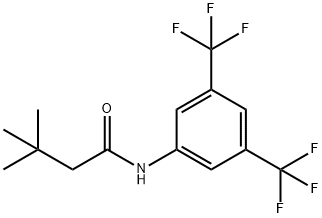 N-[3,5-bis(trifluoromethyl)phenyl]-3,3-dimethylbutanamide 구조식 이미지