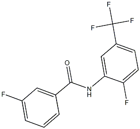 3-fluoro-N-[2-fluoro-5-(trifluoromethyl)phenyl]benzamide 구조식 이미지