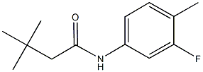 N-(3-fluoro-4-methylphenyl)-3,3-dimethylbutanamide 구조식 이미지
