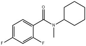 N-cyclohexyl-2,4-difluoro-N-methylbenzamide 구조식 이미지