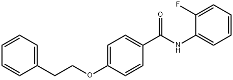 N-(2-fluorophenyl)-4-(2-phenylethoxy)benzamide 구조식 이미지