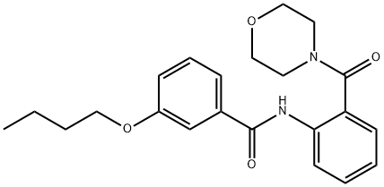 3-butoxy-N-[2-(4-morpholinylcarbonyl)phenyl]benzamide Structure