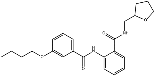 2-[(3-butoxybenzoyl)amino]-N-(tetrahydro-2-furanylmethyl)benzamide Structure