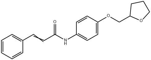 3-phenyl-N-[4-(tetrahydro-2-furanylmethoxy)phenyl]acrylamide Structure